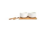 Sagaform Ellen Bowl Set With Spoons 170ml White