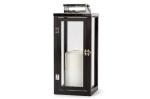 Orrefors Jernverk stainless steel lantern with wood Black