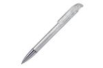 Ball pen Atlas transparent metal tip, white White,transparent