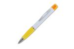 Ball pen Hawaii with tri-colour highlighter White/yellow