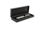 Ball pen and rollerball set Dallas in gift box Silver