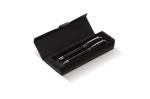 Pen set 2 stripes barrel metal Black