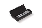 Pen set 2 stripes barrel metal White