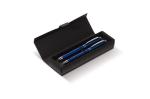 Pen set 2 stripes barrel metal Dark blue