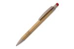 Ball pen bamboo and wheatstraw with stylus Red