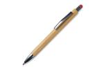 Ball pen New York bamboo with stylus Red