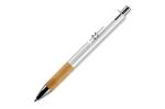 Metal pen with wooden grip Silver