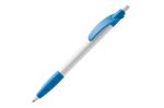 Cosmo ball pen rubber grip HC, lightblue Lightblue, offwhite