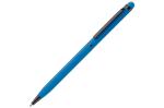 Kugelschreiber Stylus Metall gummiert Blau