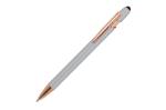 Ball pen Paris Deluxe Metal Rubberised Silver