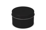 Scented candle recycled tin big Schwarz