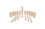 Wooden Kubb game in pouch Timber