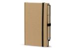 Cardboard notebook A6 + pen LT87949 Brown