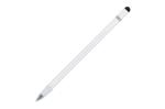 Long-life aluminum pencil with eraser White