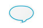 Adhesive notes speech bubble Blue/white