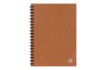 Notebook recycled leather Midi Light brown