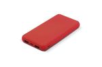 Powerbank „Elite“ Softtouch-Edition 8.000mAh Rot