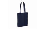 Recycled cotton bag 140g/m² 38x42cm Dark blue