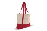 Strandtasche Baumwollsegeltuch OEKO-TEX® 280g/m² 42x10x30cm Rot