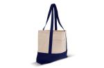 Strandtasche Baumwollsegeltuch OEKO-TEX® 280g/m² 42x10x30cm Dunkelblau