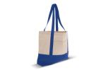 Strandtasche Baumwollsegeltuch OEKO-TEX® 280g/m² 42x10x30cm Blau