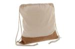 Drawstring bag Cork with cotton cords 38x41cm Ecru