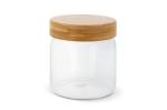 Canister glass & bamboo 600ml Transparent