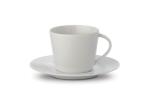 Tasse mit Untertasse Milano 160ml Weiß