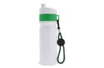 Sports bottle with edge and cord 750ml White/green