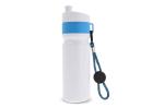 Sports bottle with edge and cord 750ml, lightblue Lightblue, offwhite