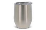 Double walled mug with lid 300ml Silver