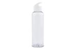 Water bottle Loop transparent R-PET 600ml, white White,transparent