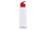 Water bottle Loop transparent R-PET 600ml Transparent red