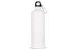 Aluminium Wasserflasche mit Karabiner 750ml Weiß