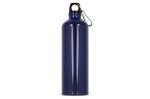 Aluminium Wasserflasche mit Karabiner 750ml Dunkelblau