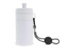 Sports bottle with edge and cord 500ml White