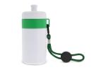 Sports bottle with edge and cord 500ml White/green