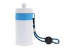 Sports bottle with edge and cord 500ml, lightblue Lightblue, offwhite