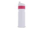 Sportflasche mit Rand 750ml Rosa/weiß