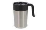 Double walled coffee mug 400ml Silver