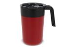 Double walled coffee mug 400ml Dark red