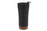 Double walled tumbler cork base 480ml Black