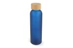 Water bottle glass & bamboo 500ml Dark blue