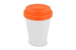 RPP Coffee Cup White body 250ml Orange/white