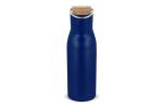 Isolier-Flasche mit Bambusdeckel, 500ml Dunkelblau