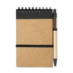 SONORA A6 recycled notepad with pen Black