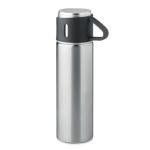 TONIA Double wall bottle 420 ml Flat silver