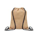 FUKURO Jute drawstring bag Black