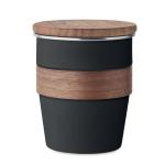 WALNUT Single wall tumbler 350 ml Black