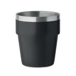 ACERITO Doppelwandiger Trinkbecher 250 ml Schwarz